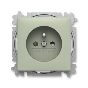 Zásuvka Zoni olivová, clonky ABB 6619T-A06657 243