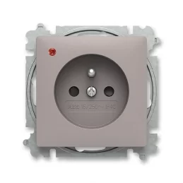 Zásuvka Zoni greige s přepěťovou ochanou, clonky ABB 6699T-A06657 244