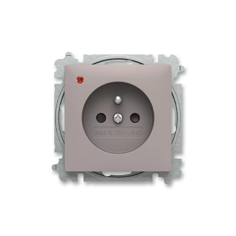 Zásuvka Zoni greige s přepěťovou ochanou, clonky ABB 6699T-A06657 244