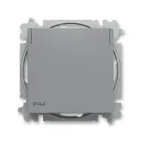 Zásuvka s víčkem IP44, clonky ABB Zoni šedá 6619T-A06995 241