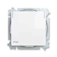 Zásuvka s víčkem IP44, clonky ABB Zoni bílá 6619T-A06995 500