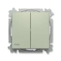 Vypínač střídavý dvojitý č.6+6 ABB Zoni IP44 olivová 3559T-A52940 243