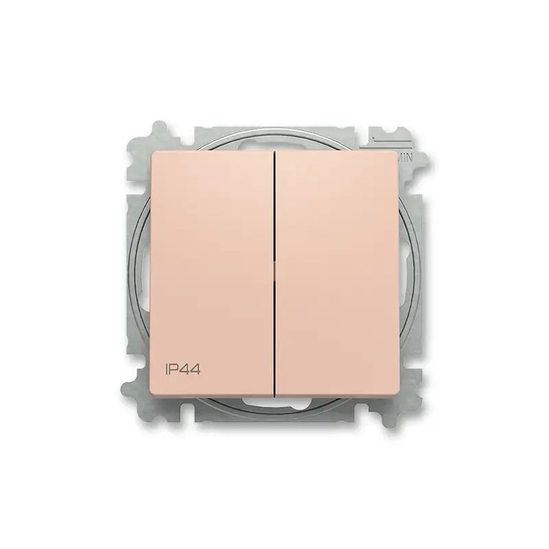 Vypínač střídavý dvojitý č.6+6 ABB Zoni IP44 pudrová 3559T-A52940 242