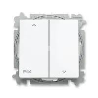 Žaluziový spínač č.1/0+1/0 ABB Zoni IP44 bílá 3559T-A88940 500