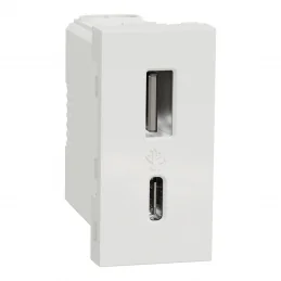 Zásuvka Unica bílá USB A+C,...