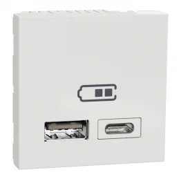 Zásuvka Unica bílá USB A+C,...