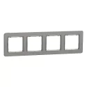 Čtyřrámeček Sedna Elements leštěný hliník Schneider SDD370804U