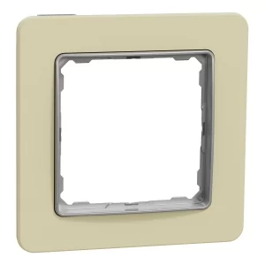 Jednonásobný rámeček Schneider Electric Sedna Elements v dekoru pískovec. Slouží k dokončení sestavy vypínačů a zásuvek Sedna Design/Elements; dekor je pouze vzhledová imitace, nejde o skutečný materiál.