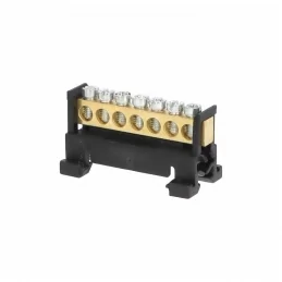 Fázový rozbočovací můstek L 7 7×16 mm² 63 A IP00 černý na DIN ELEMAN 1000084