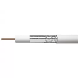 Koaxiální kabel CB130 RG6 75 Ω CCS dvojitě stíněný 100 m bílý EMOS S5381E