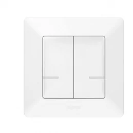 Dvojitý bezdrátový chytrý vypínač Legrand Valena Life with Netatmo bílý 752187