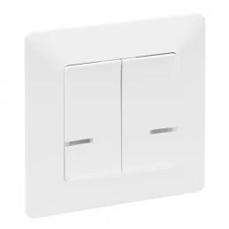 Dvojitý chytrý vypínač Legrand Valena Life with Netatmo s N vodičem bílý 752188
