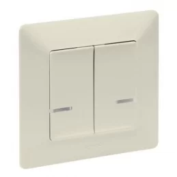 Dvojitý bezdrátový chytrý vypínač Legrand Valena Life with Netatmo béžový 752287