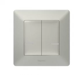Dvojitý bezdrátový chytrý vypínač Legrand Valena Life with Netatmo hliník 752387
