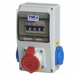 Zásuvková kombinace MIN 16 A 5p 400 V + 2× 230 V N.G. Elektro SJ 51 6963 MN.01