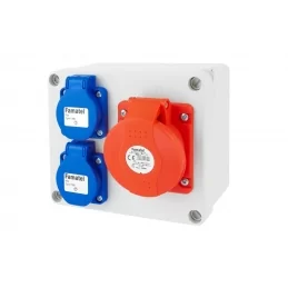 Zásuvková krabice AcquaBOX 2x 230 V + CEE 16 A 5P IP54 Famatel 3069