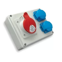 Kombinovaná zásuvka CEE 16 A 5P + 2x 230 V SEZ ROSP 1631