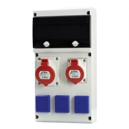 Zásuvková rozvodnice CEE 32 A + CEE 16 A + 3x 230 V SCAME BLOCK 632.312W-111F2