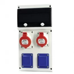 Zásuvková rozvodnice CEE 32 A + CEE 16 A + 2x 230 V SCAME BLOCK 632.3122