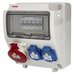 Zásuvková rozvodnice 2x 230 V + CEE 16 A 5P IP54 Famatel V160