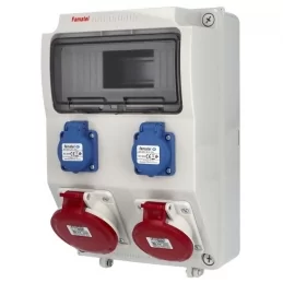 Zásuvková rozvodnice 2x 230 V + CEE 16 A + CEE 32 A IP54 Famatel V380