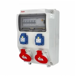Zásuvková rozvodnice 2x 230 V + 2x CEE 16 A s chráničem IP54 Famatel V410