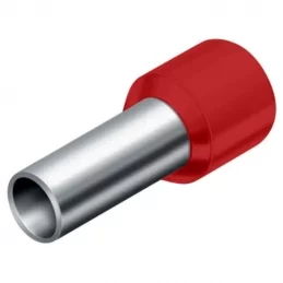Lisovací dutinka izolovaná 1,5 mm², délka 8 mm, červená, Technik Elektro DI 1,5- 8 RUDÁ
