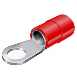 Lisovací očková koncovka izolovaná 0,5–1,5 mm², M6, červená, Technik Elektro OI 1,5-M 6 RUDÁ