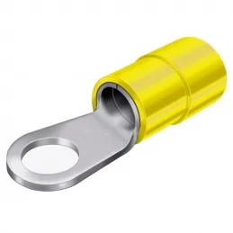 Lisovací očková koncovka izolovaná 4–6 mm², M8, žlutá, Technik Elektro OI 6-M 8 ŽLUTÁ