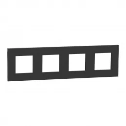 Čtyřrámeček Unica Deco Subtle Antracit / Silver Schneider NU600843