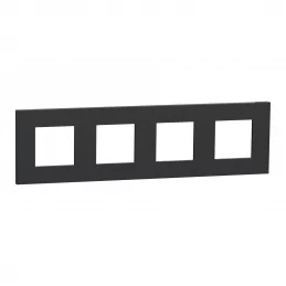 Čtyřrámeček Unica Deco Essentials Antracit Schneider NU600854