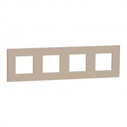 Čtyřrámeček Unica Deco Essentials Taupe Schneider NU600826