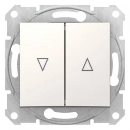 Spínač jednopólový ovládače žaluzií, ř. 1+1, mech. blokování, cream SDN1300323 SEDNA Schneider Electric