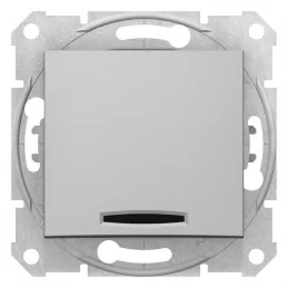 Spínač jednopólový se signalizační kontrolkou, ř. 1Ss, alu SDN0400360 SEDNA Schneider Electric