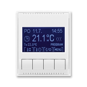 Univerzální programovatelný termostat ABB Element 3292E-A10301 03 přináší efektivní řízení vytápění a výraznou úsporu energie. S intuitivním ovládáním a možností programování až pro 7 dní máte plnou kontrolu nad teplotou ve vašem domově, což zajišťuje maximální komfort. Elegantní design se hodí do každého interiéru, zatímco funkce detekce otevřeného okna šetří další náklady. Investujte do pohodlí a úspory s termostatem ABB.