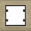 Rámeček lumina passion alu mosaz Hager WL9014