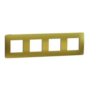 Čtyřrámeček Unica Studio Metal Gold/Černý od Schneider Electric spojuje elegantní design s praktickým využitím. Jeho nadčasová kombinace zlaté a černé barvy skvěle doplní moderní interiéry, ať už se jedná o domácnost nebo kancelář. Vyroben z kvalitních materiálů, zaručuje dlouhou životnost a snadnou instalaci na standardní elektrická zařízení. Vylepšete vzhled svých vypínačů a zásuvek tímto stylovým a funkčním doplňkem.