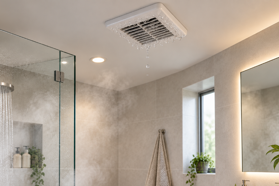 Proč z koupelnového ventilátoru kape voda a jak to řešit